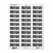 Zwart-wit minimalistisch maanfase-ontwerp  etiket (Full Sheet)