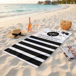Zwart Wit Minimalistisch Meisje-voor-de-lekker-Wee Strandlaken