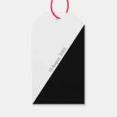 Zwart Wit Minimalistisch Modern Dank Je Wel Trouwf Cadeaulabel (Achterkant)