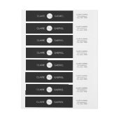 Zwart-wit minimalistisch modern huwelijksmonogram (Vel)