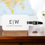 Zwart-wit Minimalistisch Modern Monogram Bagagelabel<br><div class="desc">Introductie van ons Black and White Minimalist Modern Monogram-Collectie: omarm eenvoud en verfijning met onze minimalistische design, samengesteld om uw stijl moeiteloos te verbeteren. Dit collectie is gemaakt met een scherp oog voor moderne esthetiek en heeft strakke zwart-witte design die worden geaccentueerd door gepersonaliseerde monogrammen. Van chique briefpapier tot veelzijdige...</div>
