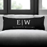 Zwart-wit Minimalistisch Modern Monogram Lichaamskussen<br><div class="desc">Introductie van ons Black and White Minimalist Modern Monogram-Collectie: omarm eenvoud en verfijning met onze minimalistische design, samengesteld om uw stijl moeiteloos te verbeteren. Dit collectie is gemaakt met een scherp oog voor moderne esthetiek en heeft strakke zwart-witte design die worden geaccentueerd door gepersonaliseerde monogrammen. Van chique briefpapier tot veelzijdige...</div>