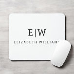 Zwart-wit Minimalistisch Modern Monogram Muismat<br><div class="desc">Introductie van ons Black and White Minimalist Modern Monogram-Collectie: omarm eenvoud en verfijning met onze minimalistische design, samengesteld om uw stijl moeiteloos te verbeteren. Dit collectie is gemaakt met een scherp oog voor moderne esthetiek en heeft strakke zwart-witte design die worden geaccentueerd door gepersonaliseerde monogrammen. Van chique briefpapier tot veelzijdige...</div>