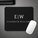 Zwart-wit Minimalistisch Modern Monogram Muismat<br><div class="desc">Introductie van ons Black and White Minimalist Modern Monogram-Collectie: omarm eenvoud en verfijning met onze minimalistische design, samengesteld om uw stijl moeiteloos te verbeteren. Dit collectie is gemaakt met een scherp oog voor moderne esthetiek en heeft strakke zwart-witte design die worden geaccentueerd door gepersonaliseerde monogrammen. Van chique briefpapier tot veelzijdige...</div>