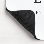 Zwart-wit Minimalistisch Modern Monogram Muismat (Hoek)