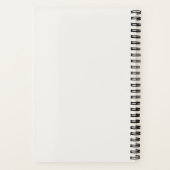 Zwart-wit Minimalistisch Modern Monogram Notitieboek (Achterkant)