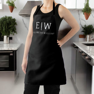 Zwart-wit Minimalistisch Modern Monogram Schort