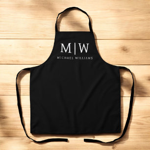 Zwart-wit Minimalistisch Modern Monogram Schort