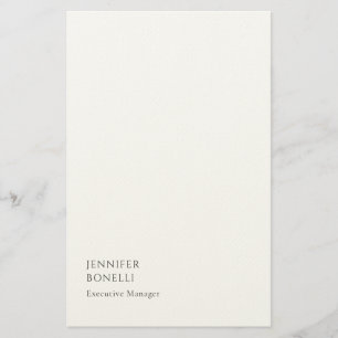 Zwart wit minimalistisch modern trendy briefpapier