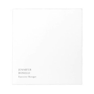 Zwart wit minimalistisch modern trendy notitieblok