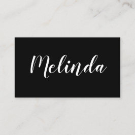 Zwart-wit, minimalistisch modern visitekaartje