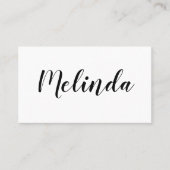 Zwart-wit, minimalistisch modern visitekaartje (Voorkant)