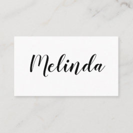 Zwart-wit, minimalistisch modern visitekaartje