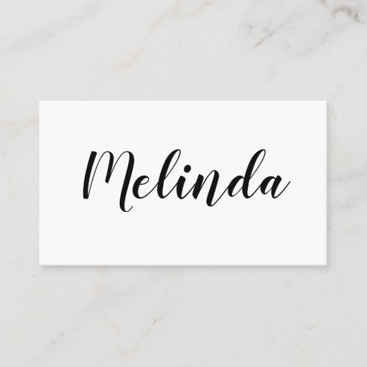 Zwart-wit, minimalistisch modern visitekaartje (Voorkant)