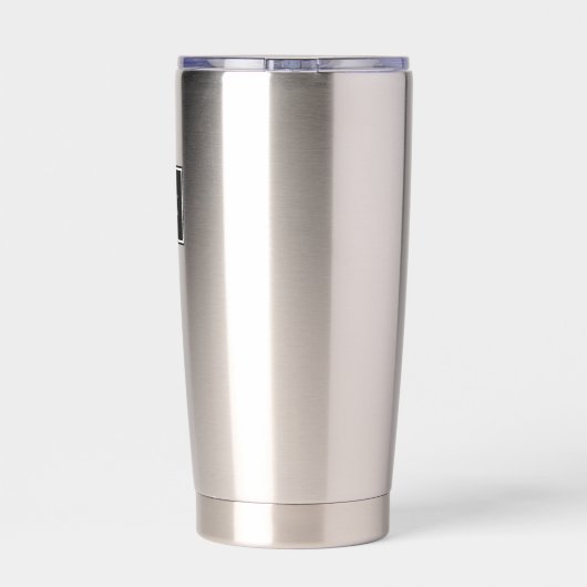 Zwart-wit minimalistisch monogram Initialen Geïsoleerde Drinkbeker (Achterkant)