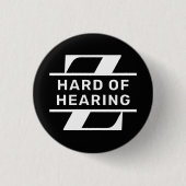 Zwart Wit Minimalistisch Monogram Slechthorend Ronde Button 3,2 Cm (Voorkant)