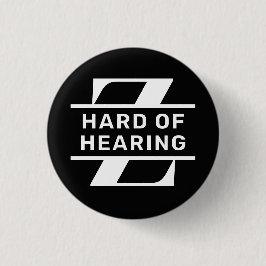 Zwart Wit Minimalistisch Monogram Slechthorend Ronde Button 3,2 Cm