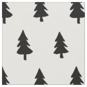 Zwart wit, minimalistisch PINE TREE CHRISTMAS CUST Stof (Close Up)