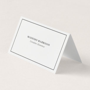 Zwart & Wit Minimalistisch Professioneel Eenvoudig Visitekaartje