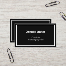 Zwart Wit Minimalistisch Professioneel Zakelijk Visitekaartje