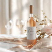 Zwart & Wit Minimalistisch "Proost op Liefde" Brui Wijn Etiket