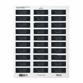 Zwart-wit minimalistisch retour adres label 01 (Full Sheet)