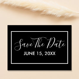 Zwart-wit minimalistisch Save The Date