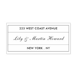 Zwart-wit minimalistisch script  zelfinktende stempel