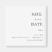 Zwart + wit minimalistisch sparen de Datum Magnet (Voorkant)