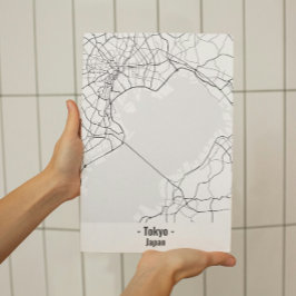 Zwart-wit minimalistisch Tokyo City Poster