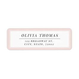 Zwart-wit minimalistisch trouwadres etiket