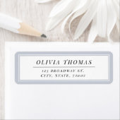 Zwart-wit minimalistisch trouwadres etiket (Insitu)