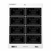 Zwart-wit minimalistisch typografisch product etiket (Full Sheet)