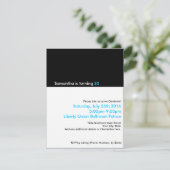 Zwart-wit minimalistisch verjaardagsfeest kaart (Staand voorkant)