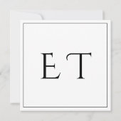 Zwart&Wit Minimalistisch Vierkant Trouw RSVP Kaart (Achterkant)