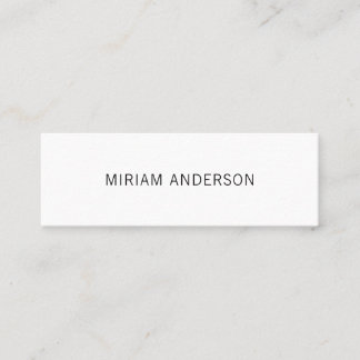 Zwart-wit minimalistisch visitekaartje