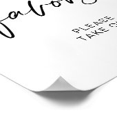 Zwart-wit minimalistisch voorteken poster (Hoek)