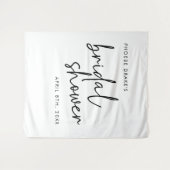 Zwart-wit minimalistisch Vrijgezellenfeest achterg Wandkleed (Voorkant (horizontaal))