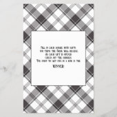 Zwart-wit minimalistisch Vrijgezellenfeest bingo Flyer (Achterkant)