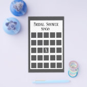 Zwart-wit minimalistisch Vrijgezellenfeest bingo Flyer (Enkel)