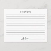 Zwart & Wit Minimalistisch Vrijgezellenfeest Recep Informatiekaartje (Achterkant)