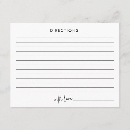 Zwart & Wit Minimalistisch Vrijgezellenfeest Recep Informatiekaartje (Achterkant)