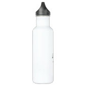 Zwart wit, minimalistisch Vrijgezellenfeest voor k Waterfles (Links)