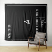 Zwart-wit minimalistisch  wandkleed (In Situ (horizontaal))