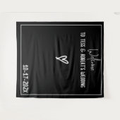 Zwart-wit minimalistisch  wandkleed (Voorkant (horizontaal))