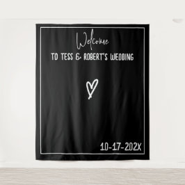 Zwart-wit minimalistisch  wandkleed