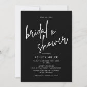 Zwart-wit minimalistisch zwart Vrijgezellenfeest Kaart (Voorkant)