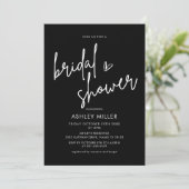 Zwart-wit minimalistisch zwart Vrijgezellenfeest Kaart (Staand voorkant)