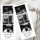 zwart-wit minimalistische bewaar de datum kaart