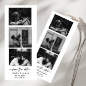 zwart-wit minimalistische bewaar de datum kaart